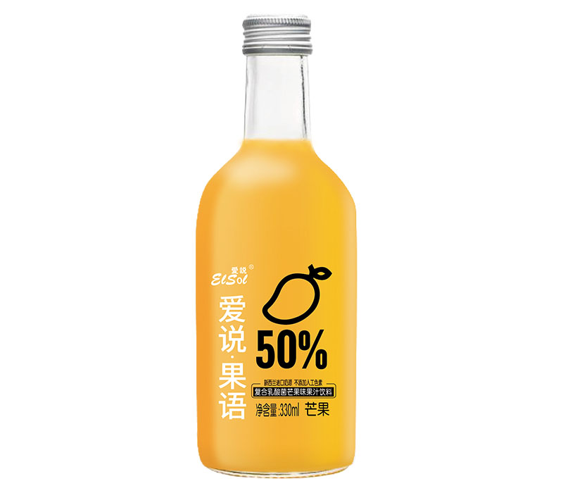 330ml爱说果语 复合乳酸菌芒果味果汁饮料