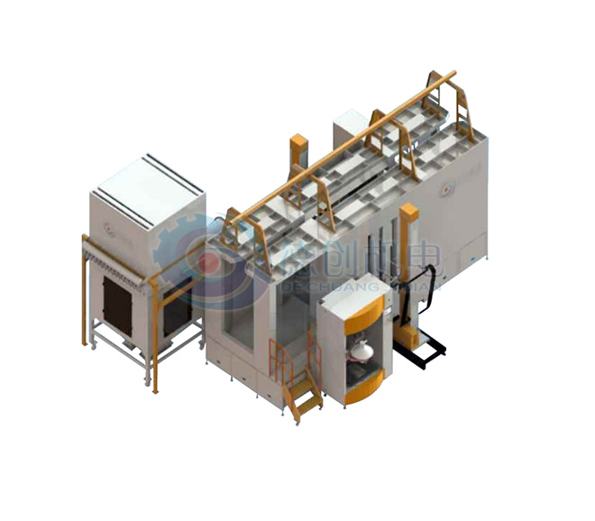 Sandwich open hand repair platform PP spray booth independent filter element recovery system