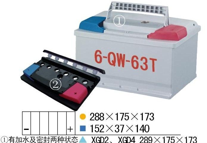 起动用免维护(QW)蓄电池槽-6-QW-63T