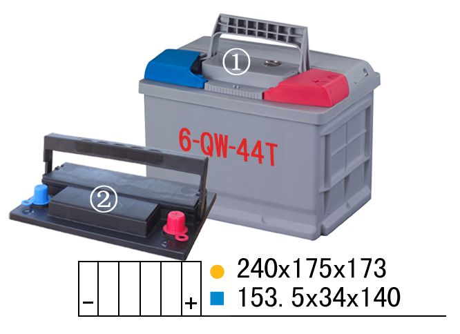 起动用免维护(QW)蓄电池槽-6-QW-44T