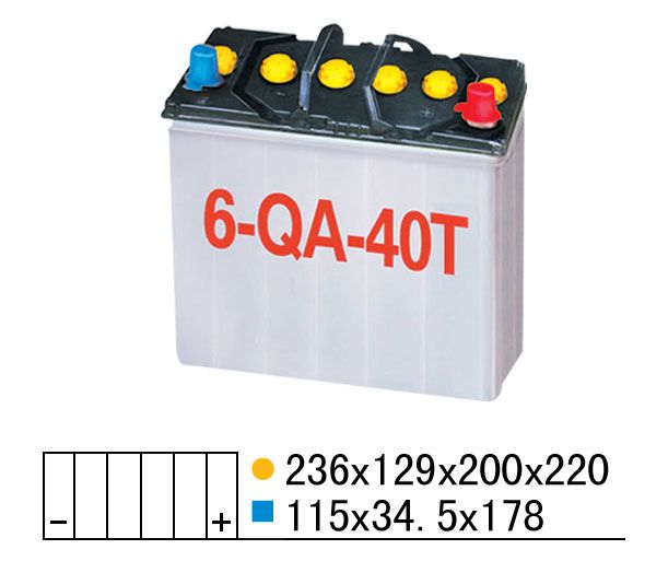 起動用普通型(QA)蓄電池槽-6-QA-40T