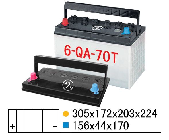 起动用普通型(QA)蓄电池槽-6-QA-70T