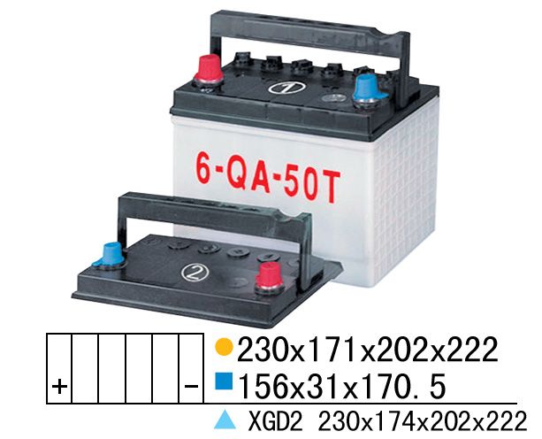 起动用普通型(QA)蓄电池槽-6-QA-50T